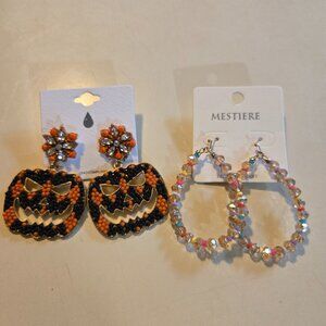 2 pairs of fall earrings, NWT